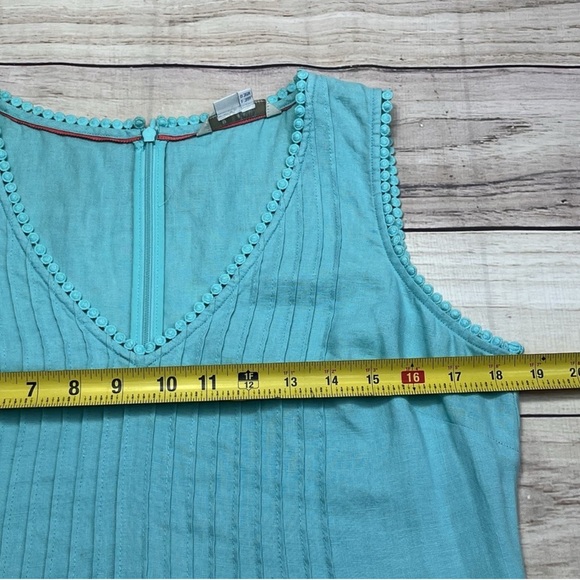 Boden Aqua Blue Linen Sun Dress - Picture 6 of 7